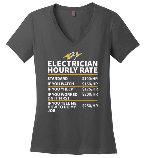 Electrician Hourly Rate V-Neck