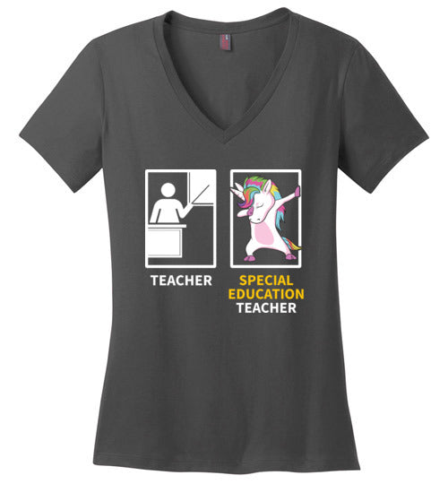 Special Education Teacher Dabbing V-Neck