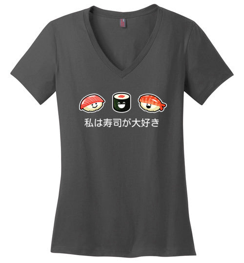 I Love Sushi V-Neck