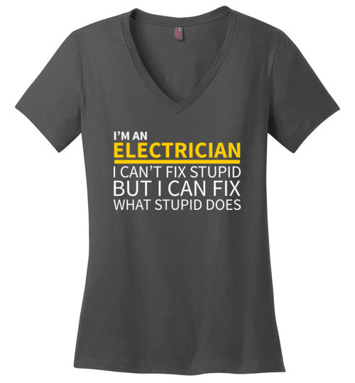 Electrician Cant Fix Stupid V-Neck