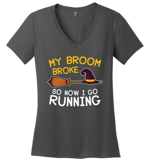 Broom Broke Running V-Neck