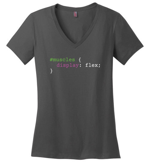Muscles Coding Flex Gym CSS V-Neck