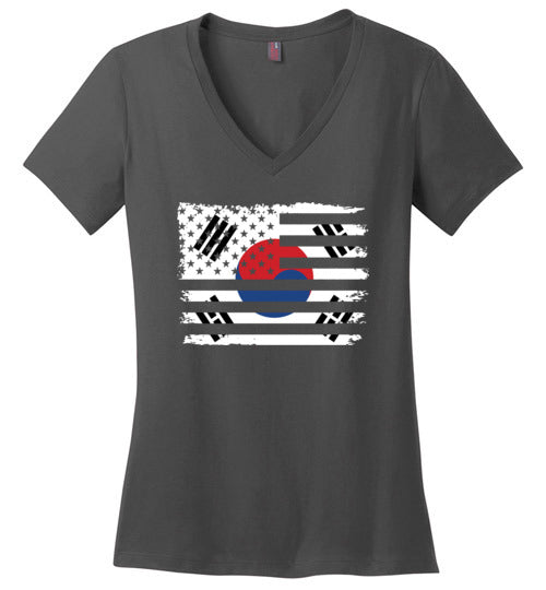 South Korean American Flag V-Neck