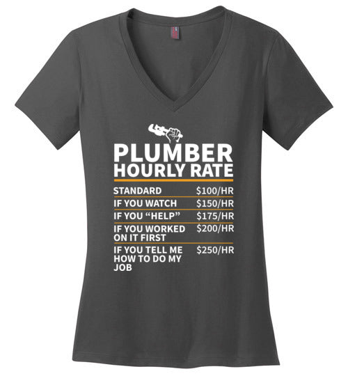 Plumber Hourly Rate V-Neck