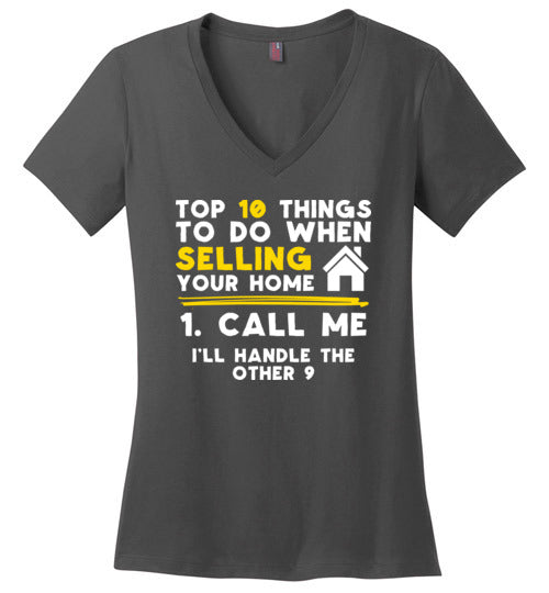 Top 10 Things Realtor Real Estate V-Neck