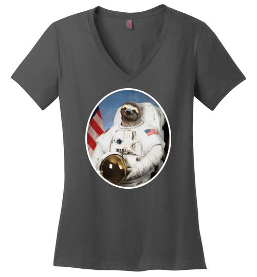 Sloth Astronaut V-Neck