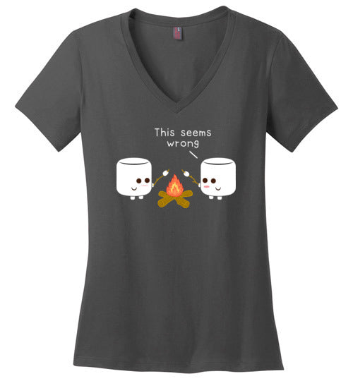 Marshmallows Roasting Marshmallows Camping V-Neck