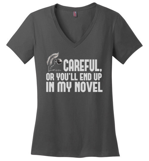Careful Novel V-Neck