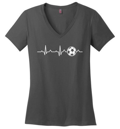 Soccer Heartbeat V-Neck
