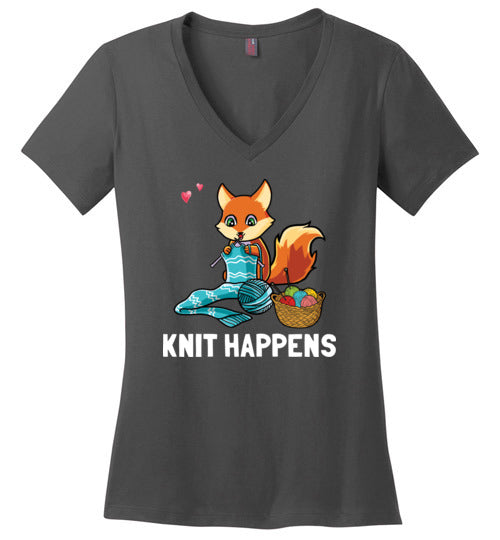 Knit Happens Fox V-Neck