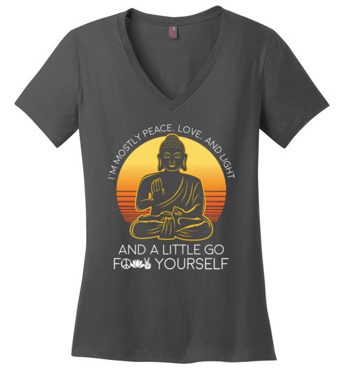 Peace Love Light Go Yourself V-Neck
