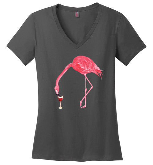 Flamingo Wine V-Neck