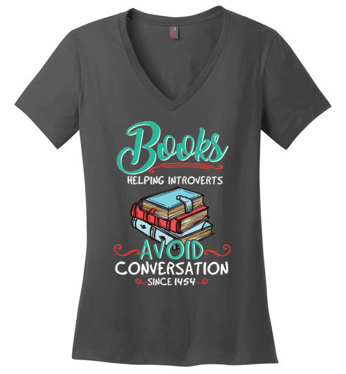 Books Helping Introverts V-Neck