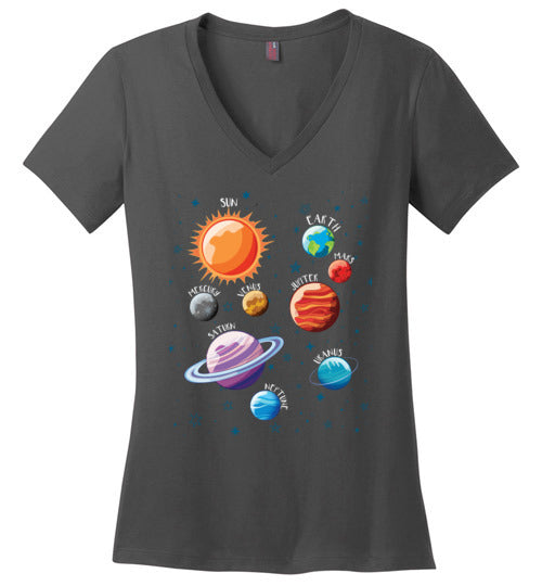 Solar System Planets V-Neck