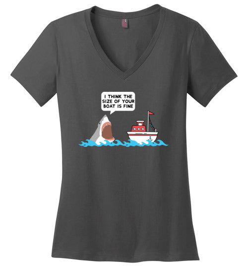Shark Boat Size V-Neck