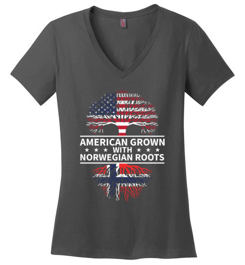 American Grown With Norwegian Roots V-Neck