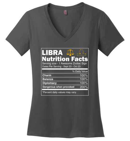 Zodiac Libra Nutrition Facts V-Neck