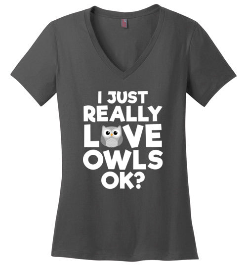 Just Really Love Owls V-Neck