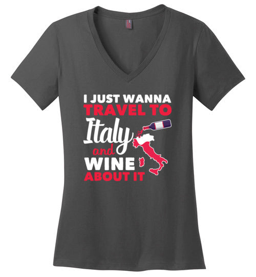 Italy Wine Travel V-Neck