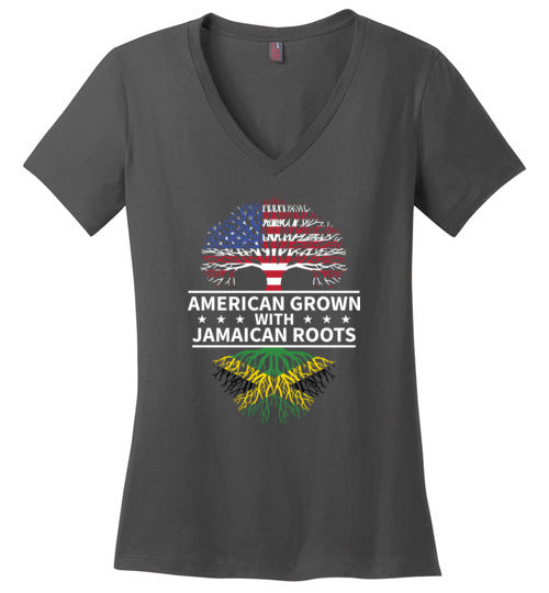 American Grown With Jamaican Roots V-Neck