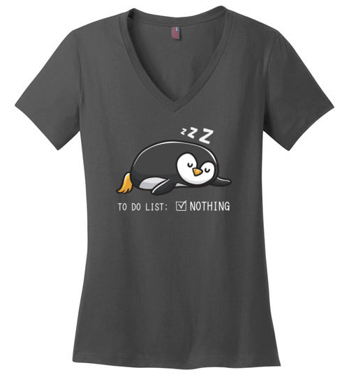 Penguin To Do List V-Neck