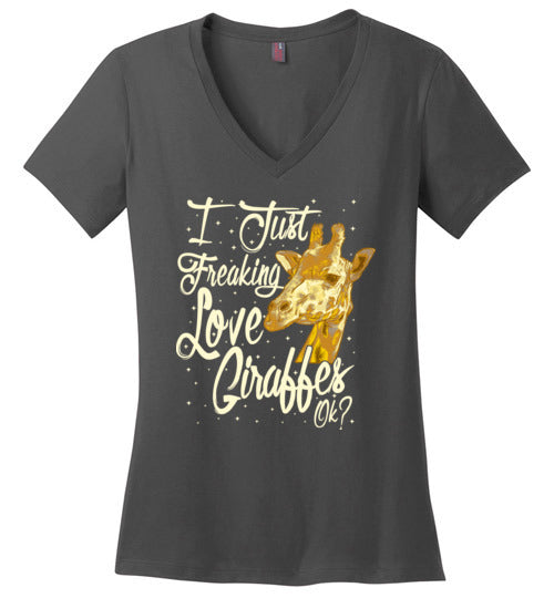 Freaking Love Giraffes V-Neck
