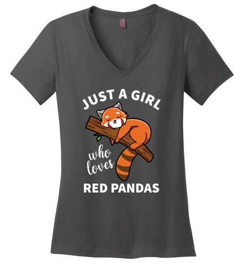 Just a girl who loves Red Pandas V-Neck