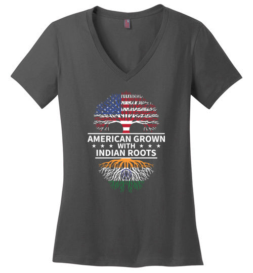 American Grown With Indian Roots V-Neck