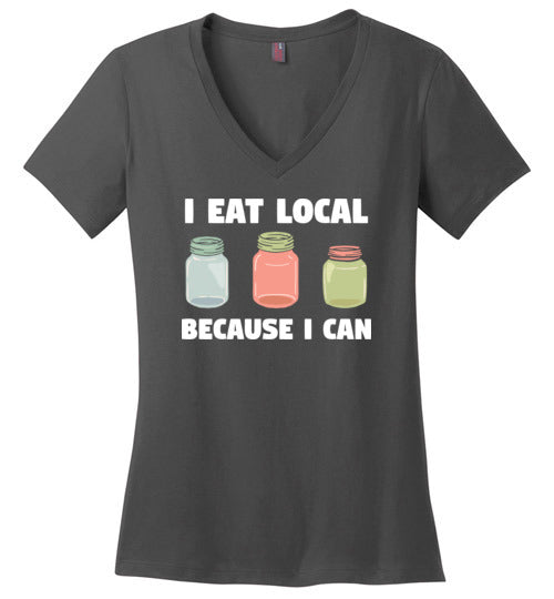 Canning Eat Local V-Neck