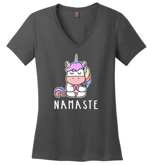 Yoga Unicorn Namaste V-Neck