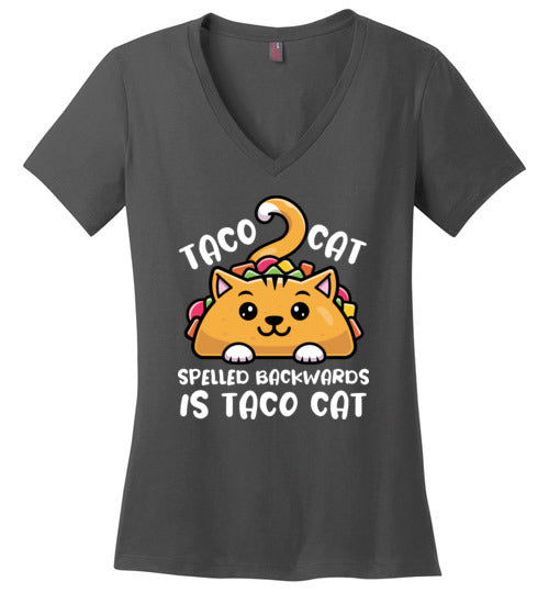 Taco Cat Spelled Backwards V-Neck
