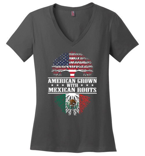 American Grown Mexican Roots V-Neck