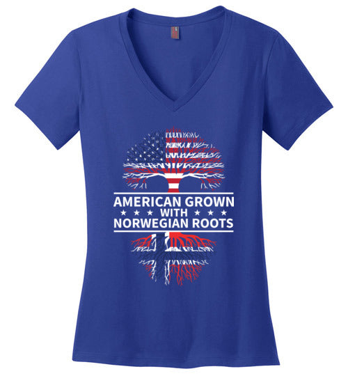 American Grown With Norwegian Roots V-Neck