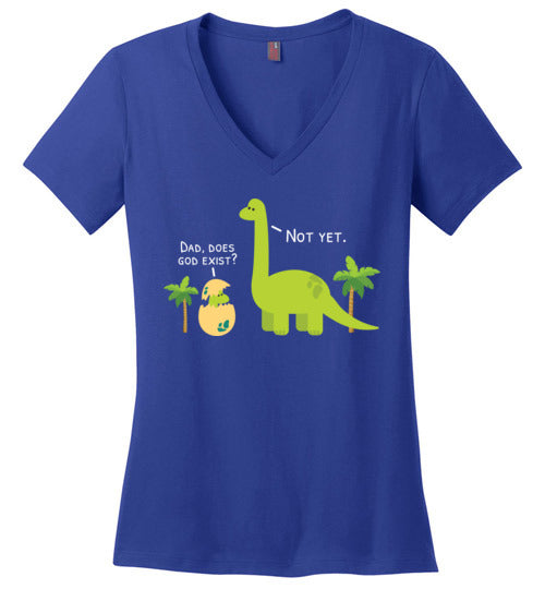 Atheist Dinosaur V-Neck