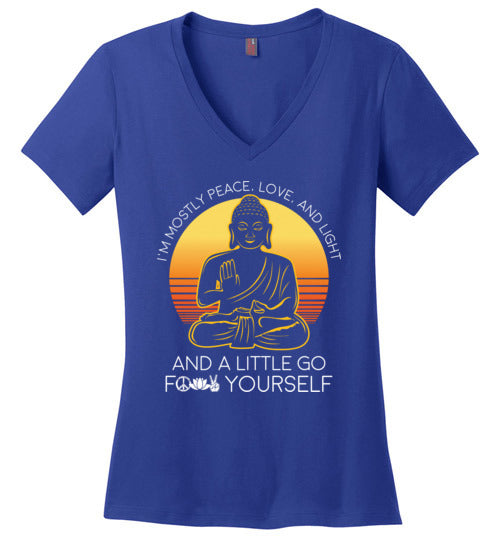 Peace Love Light Go Yourself V-Neck