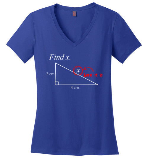 Math Find X V-Neck