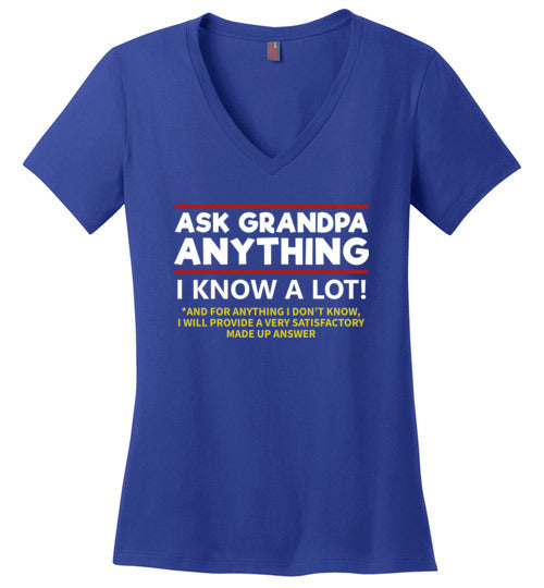 Ask Grandpa Anything V-Neck