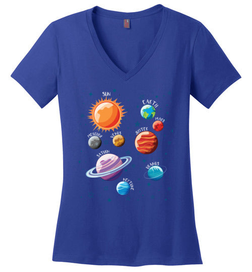 Solar System Planets V-Neck