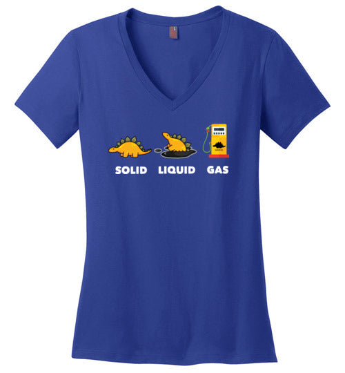 Dinosaur Solid Liquid Gas V-Neck