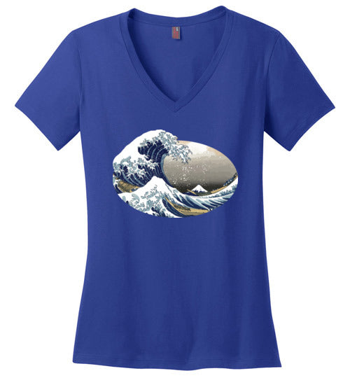 Great Wave off Kanagawa V-Neck
