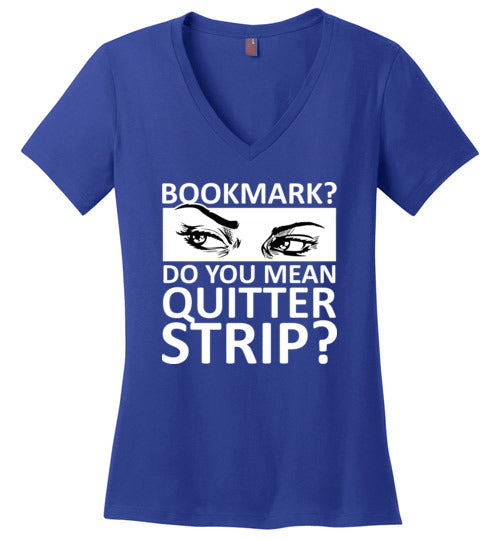 Bookmark Quitter Strip V-Neck