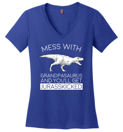 Grandpasaurus Jurasskicked V-Neck