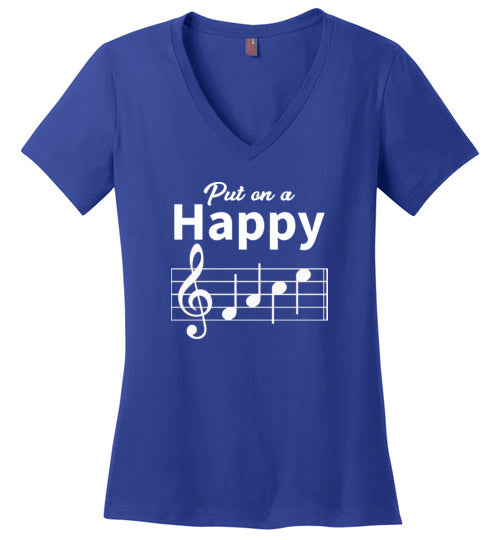 Happy Face Music V-Neck