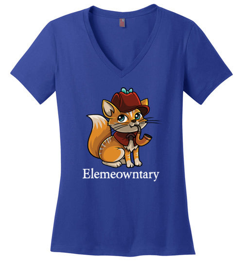 Cat Detective Elemeowntary V-Neck