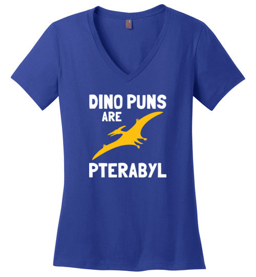 Dino Puns Ptera V-Neck