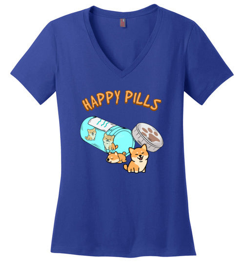 Happy Pills Shiba Inu V-Neck