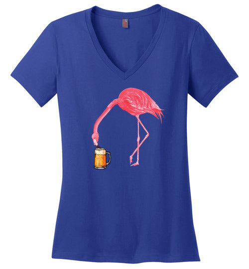 Flamingo Beer V-Neck