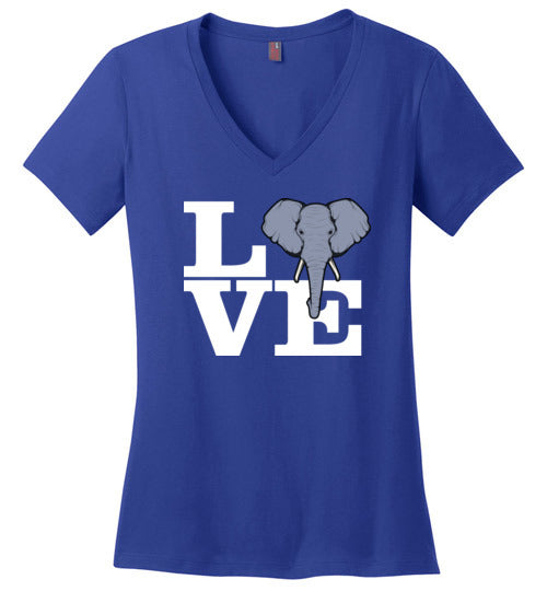 Love Elephants V-Neck