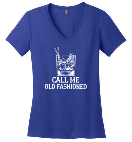 Call Me Old Fashioned Whiskey V-Neck