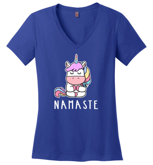 Yoga Unicorn Namaste V-Neck